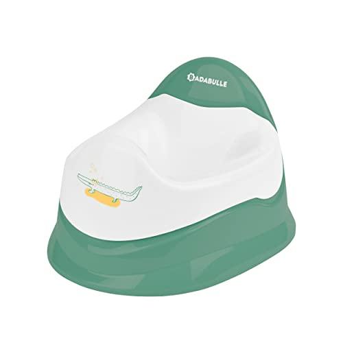 Badabulle Vasino Apprendimento con Vaschetta Removibile Coccodrillo - Seduta ergonomica - Facile da pulire - Base antiscivolo - Maniglia per il trasporto - Design moderno - Da 12 mesi