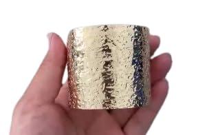 ⊹⊱✿ BRACCIALE APERTO ORO MARTELLATO EXTRA LARGO ✿⊰⊹ lega di ferro placcata oro, bracciale largo, oro