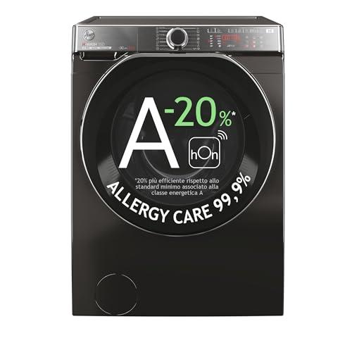 Hoover H-WASH 550 Lavatrice a Libera Installazione 8 Kg, Carica Frontale, Classe A-20%, 1600 Giri, App hOn, Vapore AxLxP 85x60x53 cm, Nera- H5WPB 68AMBCB8-S