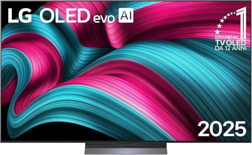 LG OLED evo AI C5 65 pollici, Smart TV 4K, Processore α9 Gen8, Brightness Booster, webOS con AI, Dolby Vision & Atmos, Gaming con VRR e GSYNC 4K@144Hz, OLED65C56LB 2025