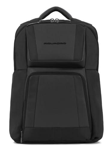 PIQUADRO, Computer and iPad© backpack with pockets for Air, NERO