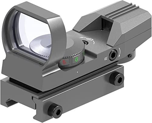 Feyachi RS-28 Red Dot Softair 4 reticoli 5 Impostazioni di Luminosità Green & Red Mirino Softair per 20mm/22mm Picatinny Rail