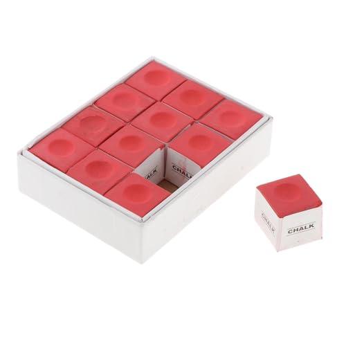 JISADER 12x gessetti per Stecche da Biliardo, pratici e Leggeri, Forniture per gessetti da Biliardo, Punte per Stecche da Biliardo, Accessori per tornei di, Rosso
