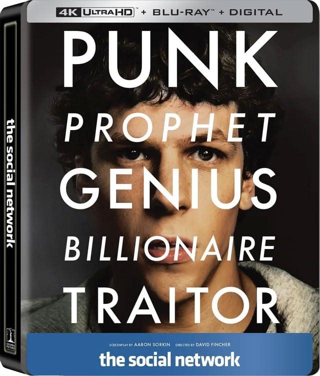 The Social Network - 4K Steelbook (1 Bd 4K + 2 Bd Hd)