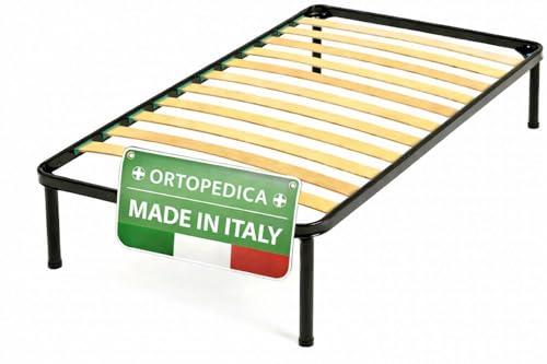 Leonardo - rete letto matrimoniale 160cmx190cm - prodotto 100% - doghe in legno multistrato con telaio in acciaio - prodotto ORTOPEDICO.