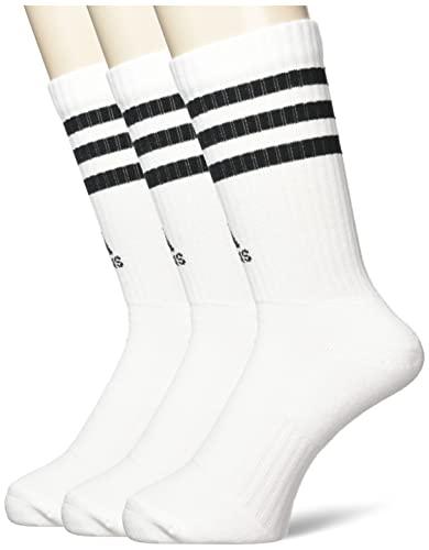 adidas 3 Stripes Calze Medie, White/Black, L