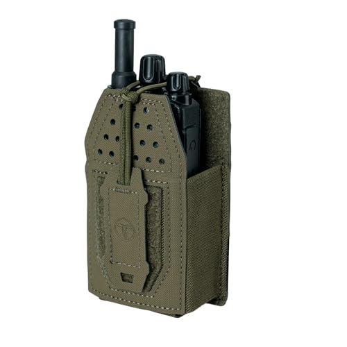 TOPTACPRO Fondina radio tattica Molle Radio Pouch Supporto radio universale per Walkie Talkie Motorola BaoFeng UV-5R BF-F8HP Custodia regolabile per caricatore fucile(Ranger Green)