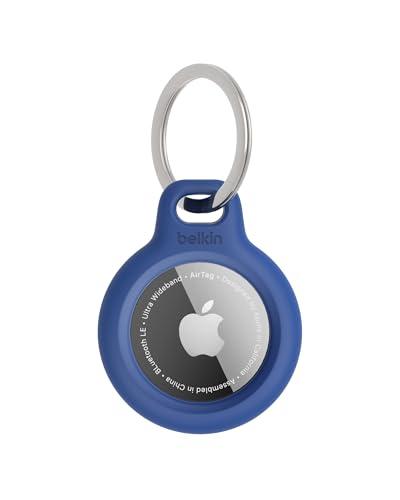 belkin Custodia per AirTag con anello portachiavi (Secure Holder, guscio protettivo antigraffio per Air Tag), Blu