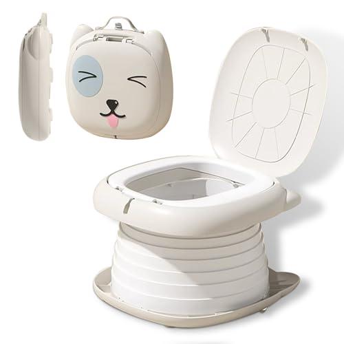 Sedile WC per Bambini, WC Pieghevole per Bambini, Vasino Pieghevole da Viaggio Portatile, Viaggio in Campeggio o uso Domestico con Borsa di Riserva usa e Getta