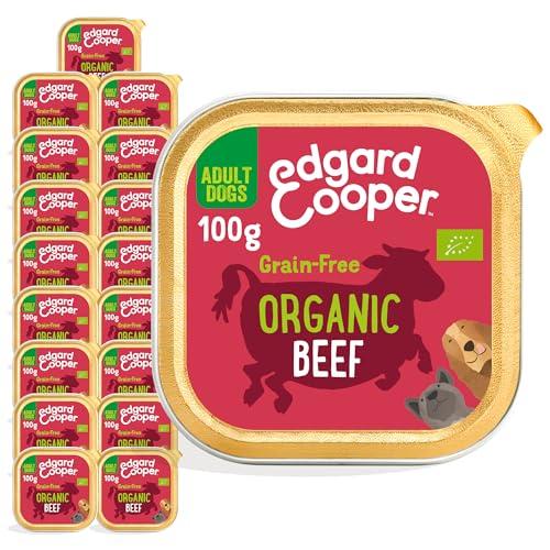 Edgard & Cooper Cibo umido per cani, Adulti, (Manzo Bio, 100g x 17), umido cani, carne fresca e ingredienti naturali, senza cereali, ipoallergenico, senza zuccheri aggiunti