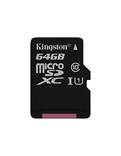 Kingston SDCS/64GB Canvas Select MicroSD, Velocità UHS-I di Classe 10, fino a 80 MB/s in Lettura, con Adattatore SD, nero