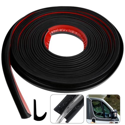 Grondaia autoadesiva in gel di silice a forma di J, per gazebo, colore nero, 10 m, adatto per veicoli, camion, camper, barche, auto, furgone, porta, camper