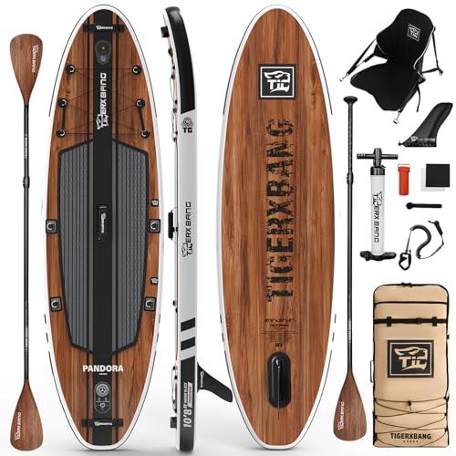 TIGERXBANG SUP Gonfiabile Adulti, tavola da paddle board da 330cm con accessori premium completi per SUP gonfiabile, paddleboard extra larghe per adulti e bambini - Collezione Pandora