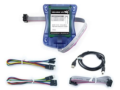 Waveshare ATMEL AVR Programmer USB AVRISP XPII Compatible Atmel at AVR ISP mk2 mkII In-System Programmer Supports AVR Studio 4/5/6…