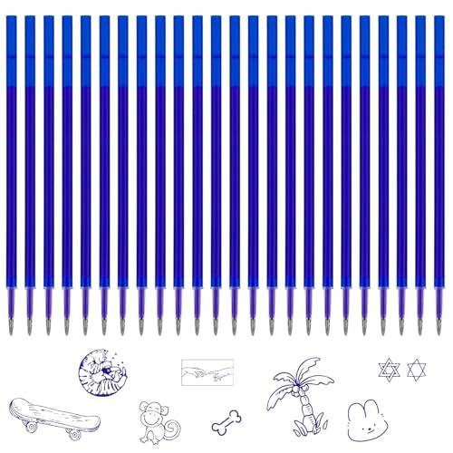 24 Refill per Penna Gel Cancellabile,compatibili con Legami,Altezza 13 cm,Inchiostro Termosensibile, Punta 0,7 mm,Per la scuola e la vita di tutti i giorni (Blu-24)