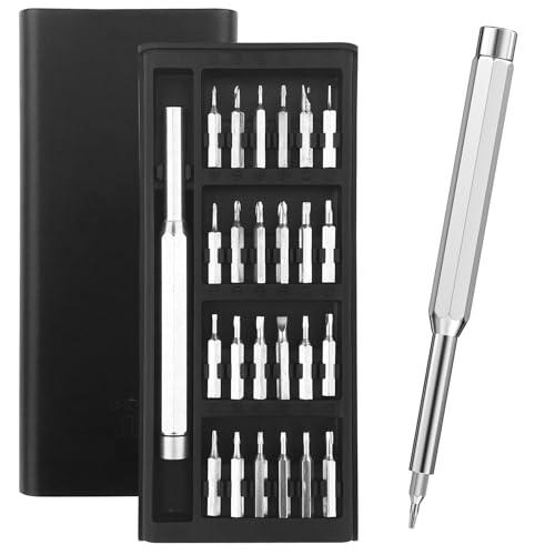 Lixiluxia 24 in 1 Set Cacciaviti Precisione Magnetici, Cacciavite per Occhiali, Kit Cacciaviti Multifunzione, Mini Set de Giraviti, Precision Screwdriver Kit, per Laptop, Orologio, Tablet