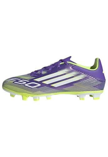 adidas Unisex - Adulto F50 Club Firm Ground/Multi Ground Football Boots, Purple Rush/Cloud White/Lucid Lemon, 43 1/3 EU