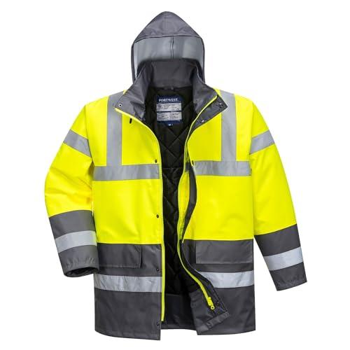 Portwest S466YGYXL Giacca Imbottita Alta Visibilità, Giallo/Grigio, XL
