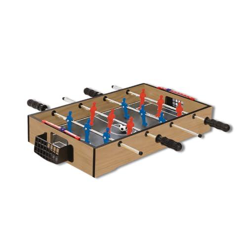 Calcetto da Tavolo Calcetto Balilla da appoggio Misure 48,5x30,5x8,5cm a 4 aste con segnapunti e 2 Palline. Piccolo bigliardino da casa. Idea Regalo per Serate tra Amici o in Famiglia.