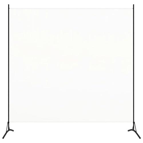 vidaXL Paravento a 1 Pannello Divisorio Separè Byobu Pieghevole Schermo Separatore Ambienti Interni Protezione Privacy Bianco 175x180 cm