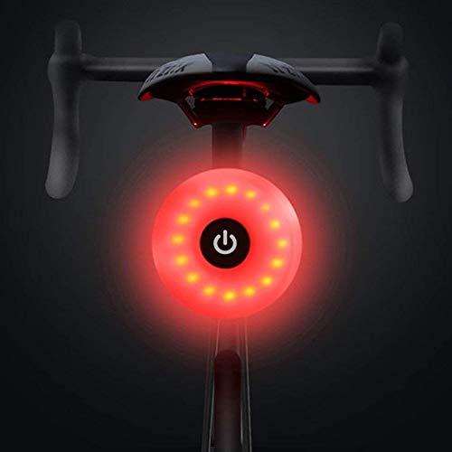 WASAGA Luce Posteriore per Bicicletta, LED USB Ricaricabile Impermeabile Avvertimento 5 modalità Luce Posteriore