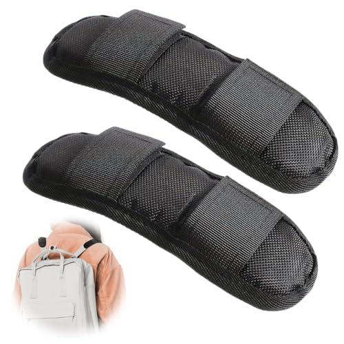 GXGM 2 Pezzi Cuscinetto Antiscivolo per Tracolla,Tracolla Cintura Pad Cuscino Spalla,Spallacci Rimovibili per Zaino,per Zaino da Viaggio, Fotocamera, Chitarra,Nero