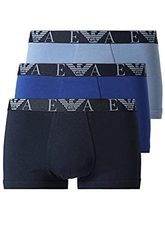 Emporio Armani 3-Pack Trunk Bold Monogram Trunks, Marina/Mazar/Infinity, M Uomo