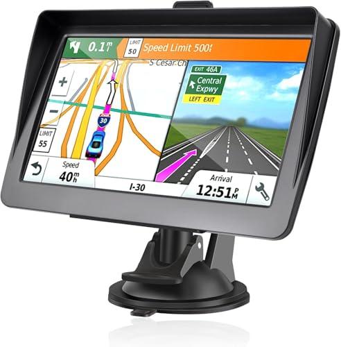 Navigatore GPS 7 Pollici per Auto/Camion/Camper 2025​​ – Mappe Europa Aggiornate Gratis, Avvisi Velocità & POI, Guida Vocale
