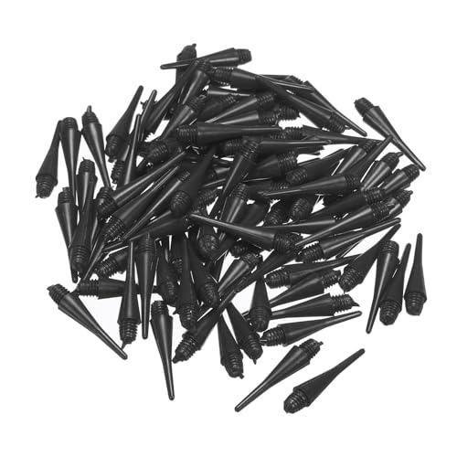 wenrescry 200 punte per freccette in plastica, con filettatura 2BA, punte di ricambio durevoli per freccette morbide, facili da sostituire, accessori per freccette (nero