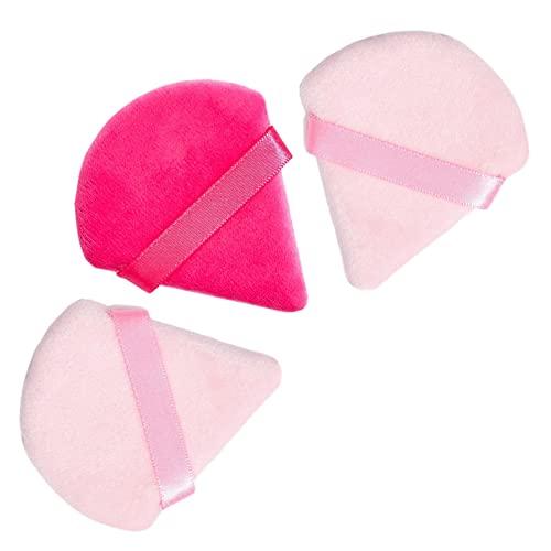 LAC Powder Puff Cipria 3 Pz | Piumini Cipria Puff Makeup | Spugnetta Fondotinta in Polvere