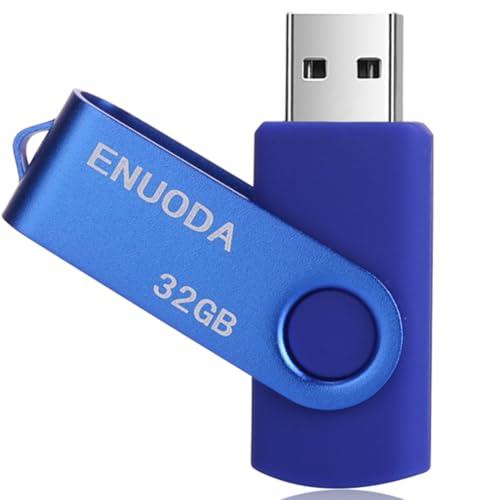 ENUODA Chiavetta USB 32GB Pen Drive USB 2.0 Unità Memoria Stick per PC, Laptop (Blu)