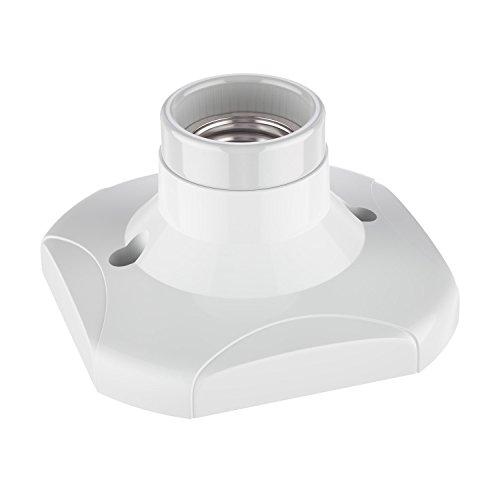 ledscom.de Plafoniera/porta lampada ELEKTRA, bianco, 1x E27 max. 60W