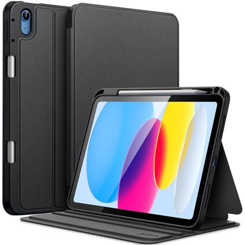 JETech Custodia per iPad (A16) 11a/10a Generazione (2025/2022) con Portapenne, Sottile Folio Supporto Protettiva Tablet Cover, Multi-Angolo Visualizzazione (Nero)