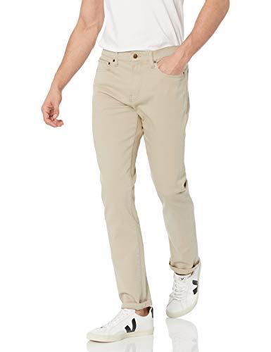 Amazon Essentials Jeans Slim Fit - Colori Fuori Produzione Uomo, Marrone Kaki Chiaro, 33W / 32L