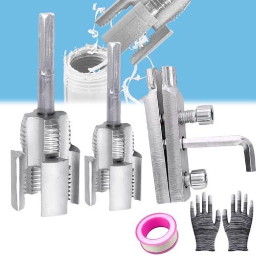 StyBtt 5 Pezzi Filiera per Filettatura, Filettatrice per Tubi Idraulici per Trapani Elettrici, Kit Filettatura Maschio e Femmina, Maschi per Filettatura, per Tubi Dell'acqua 1/2