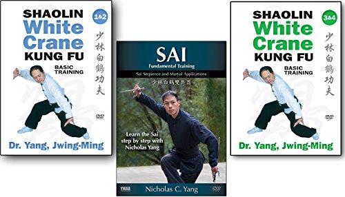 Bundle: Shaolin White Crane Kung Fu and Sai 3-DVD set (YMAA) Dr Yang, Jwing-Ming and Nicholas Yang