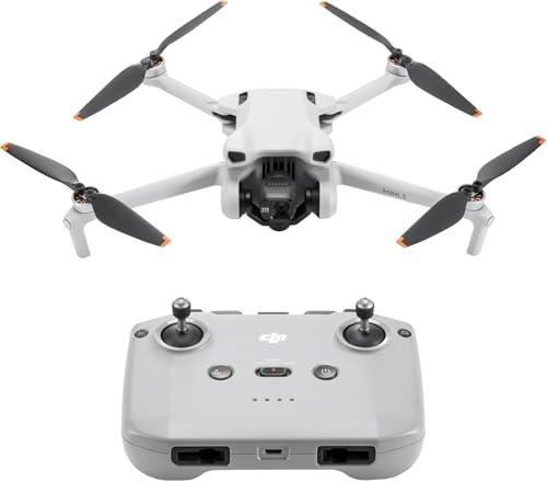 DJI Mini 3 – Mini drone con fotocamera leggero e pieghevole con video in 4K HDR, autonomia di 38 minuti, Riprese verticali native e funzioni intelligenti, C0 (Mini 3)