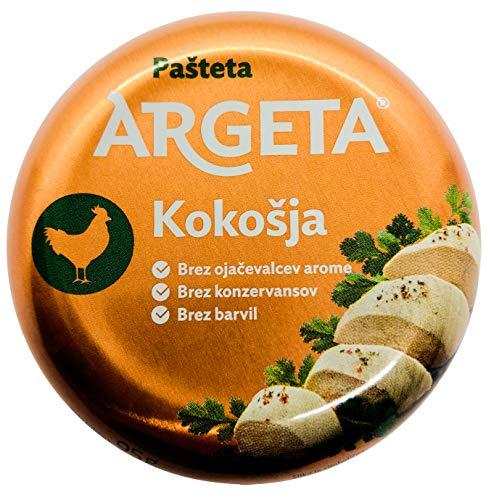 Patè di Pollo Squisito Premium ARGETA – 14 Lattine di Patè Eccellente e Delizioso – Aroma Natura – Senza Conservanti e Senza Glutine – 1330 Grammi (95 Grammi per vasetto x 14)