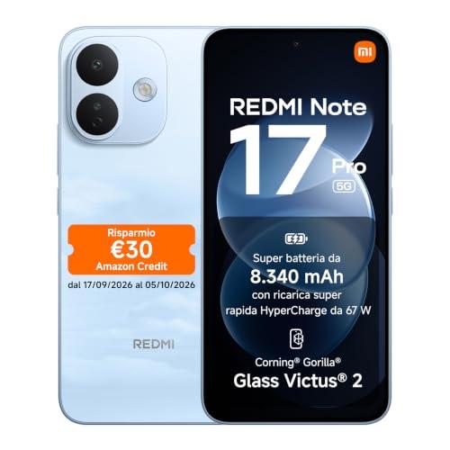 REDMI Note 17 Pro 5G, Smartphone 12+256GB, Sky Blue, Batteria da 8340 mAh