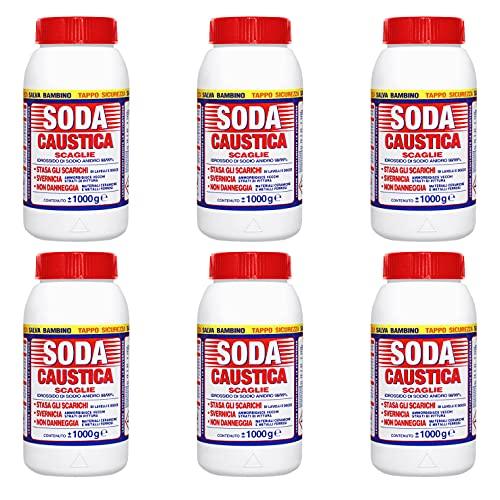 CAG Chemical 6 kg Soda Caustica A Scaglie per Uso Industriale E Domestico per Sverniciare sturare sturatutto