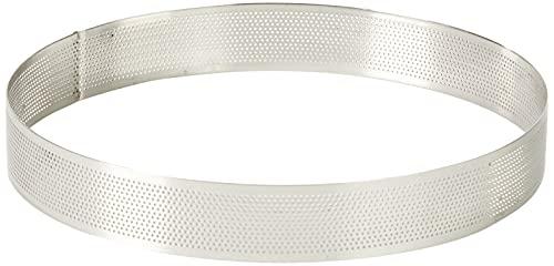 LACOR Stampo Rotondo Forato, Acciaio Inossidabile, Grigio, 24 cm (68554)