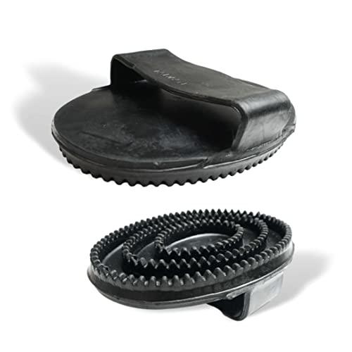 Barretta in gomma per la cura del pelo, la pulizia e il massaggio, spazzola con linguetta di gomma, ideale per cavalli, cani, gatti per salute e benessere (1 bambini)