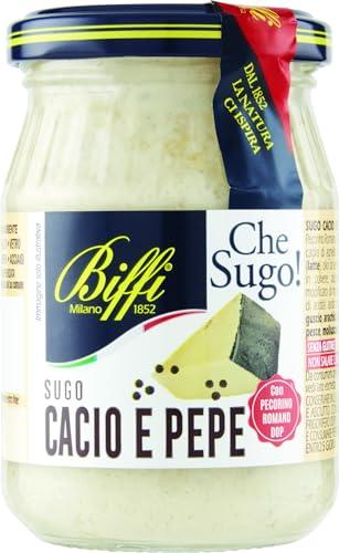 Biffi - Sugo Cacio e Pepe Con Pecorino Romano DOP - Multipack - 6 vasetti da 190g