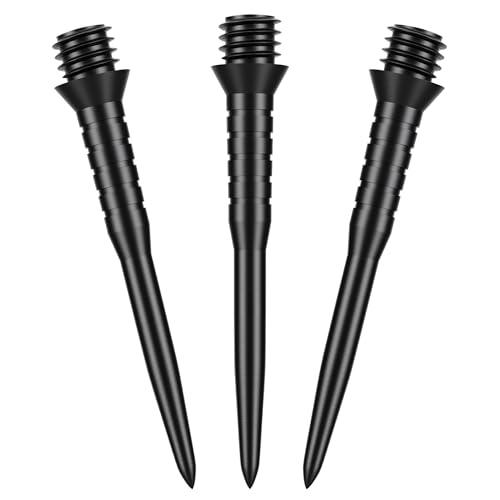 CyeeLife Punte per freccette in acciaio, confezione da 3 punte, 30 mm, per freccette professionali, colore nero