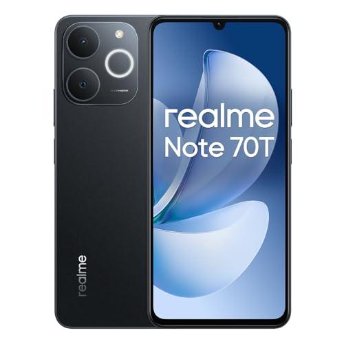 realme Note 70T 4G Smartphone 4+256GB, 6.75 pollici Schermo, Nero Obsidiana, 90Hz Display, 6000mAh Batteria, 32MP Fotocamera, Potente Processore Octa-core, Protezione ArmorShell, IP54