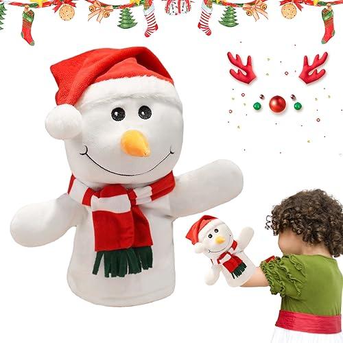 Burattino di Mano di Natale,Biluer 1PCS 30CM Babbo Natale Marionetta da Mano Carino Divertente Marionetta di Peluche di Natale per La Festa di Natale della Decorazione della Casa di Ornamento