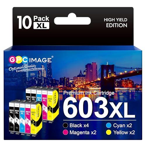 GPC Image 603XL Cartucce Compatibili per Epson 603 XL Multipack per Expression Home XP-2100 XP-2150 XP-2105 XP-3100 XP-3105 XP-4100 XP-4105 Workforce WF-2810 WF-2820 WF-2830 WF-2850 (10-Pack)