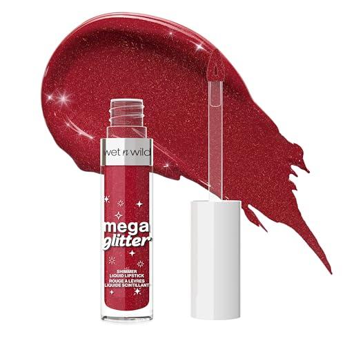 Wet n Wild Mega Glitter Shimmer Liquid Lipstick, Rossetto con Finish da Matte-a-Glitterato, Formula Leggera Infusa con Vitamina E per Nutrire le Labbra, Tenuta Comfortevole, New Soulmate