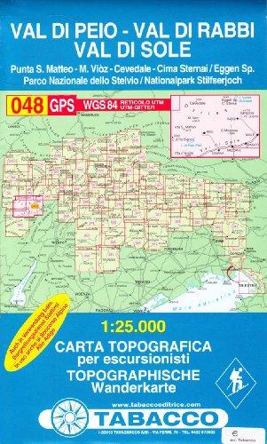 Val di Peio, Val di Rabbi, Val di Sole, Carta Topografica per escursionisti 1:25.000, 048GPS