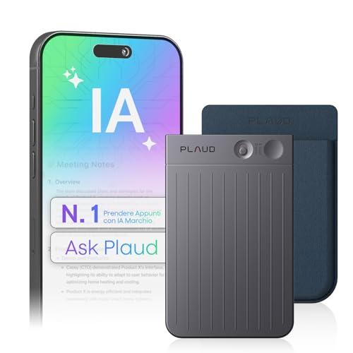 PLAUD NOTE 64GB Registratore Vocale, Registratore Vocale AI Professionale con Funzionalità di Trascrizione e Riepilogo ChatGPT 4o, Registratore Audio con Registrazione Rapida con Un Clic,Fino a 30 ore